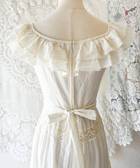 【Seek an nur】1970's Vera Mont Paris Maxi Dress