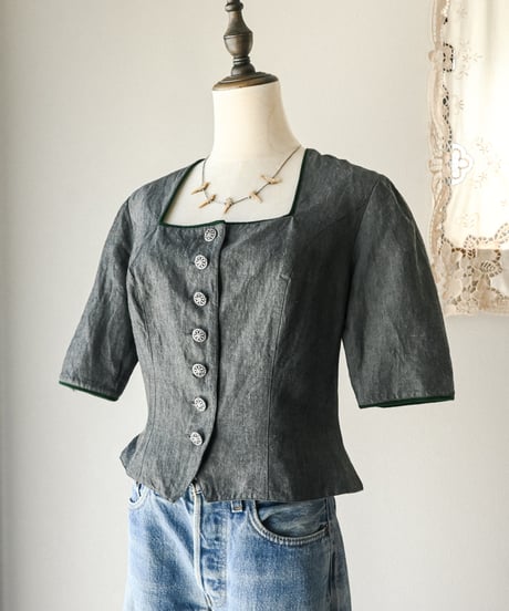 【Seek an nur】Austrian linen trachten blouse