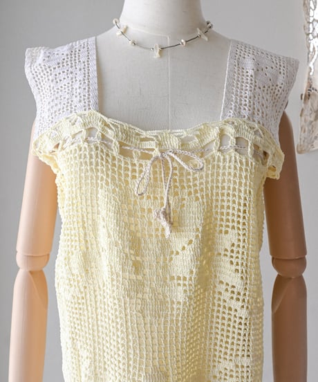 【Seek an nur】Vintage cotton crochet dress