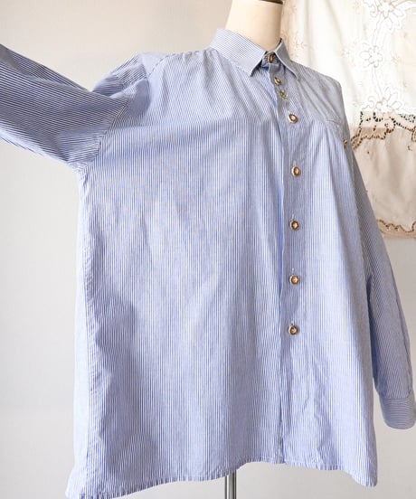 【Seek an nur】Tyrolean Stripe Over Shirt
