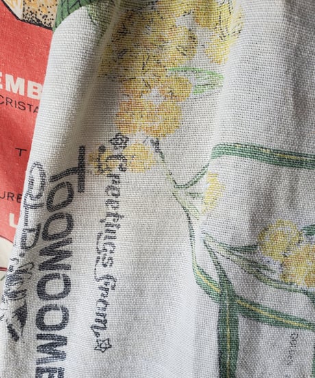 【curoam】Vintage tea towel patchwork shirt