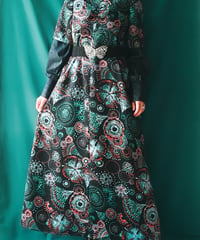 【Seek an nur】1970's Euro Art Maxi Dress