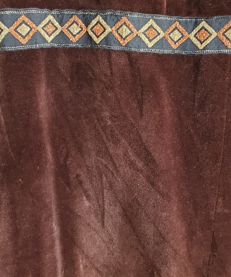 【Seek an nur】1970's Euro Velour Maxi Dress