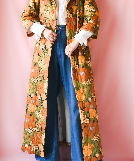 【tiny yearn】1970's French Quilted Night Gown