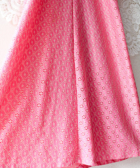 【tiny yearn】1960's Floral Lace Maxi Dress