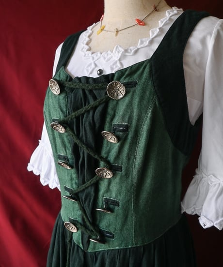 【Seek an nur】Tyrolean Linen Dirndl Dress