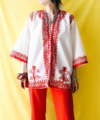【tiny yearn】Embroidered Ethnic Long Shirt