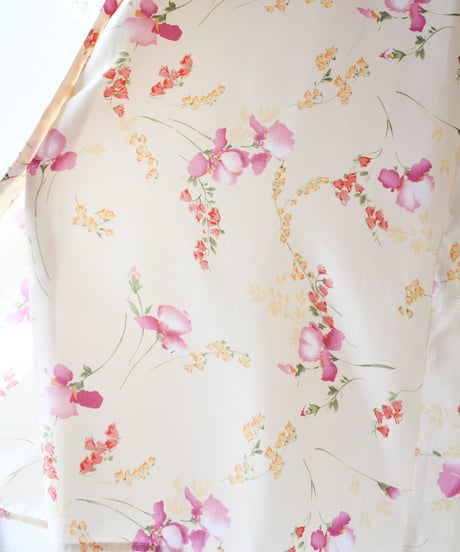 【Seek an nur】Watercolor Floral Shirt Maxi Dress