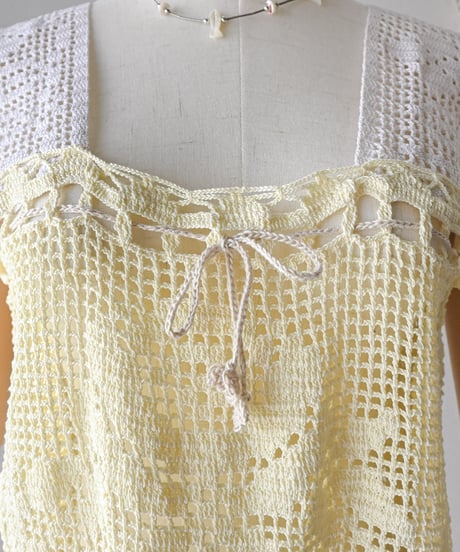 【Seek an nur】Vintage cotton crochet dress