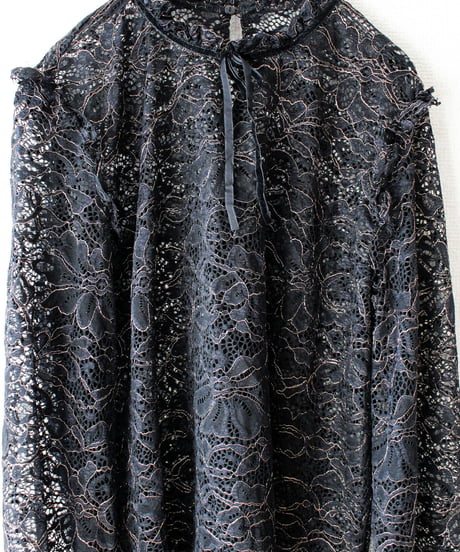 【Seek an nur】Frill Black×Gold Lace Tops