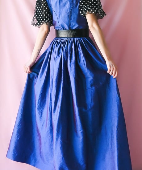 【tiny yearn】Tyrolean Metallic Silk Dirndl Dress