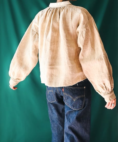 【Seek an nur】French Antique Linen Smock