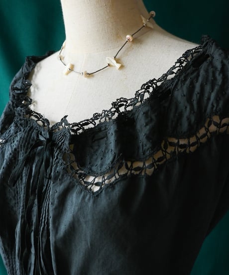 【Seek an nur】French Antique Night Blouse