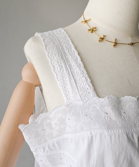 【Seek an nur】1920-40's antique cotton night cami