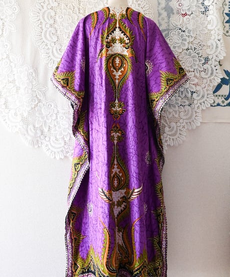 【tiny yearn】African Batik Boubou Maxi Dress