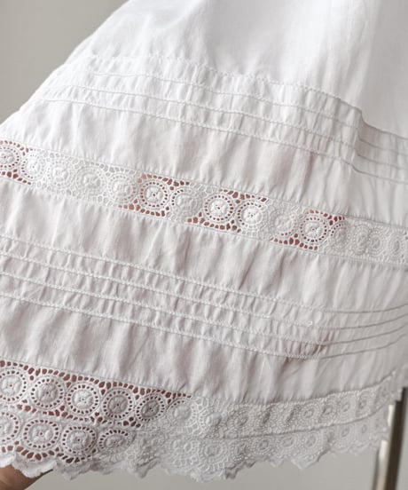 【Seek an nur】1900-20's antique cotton night dress