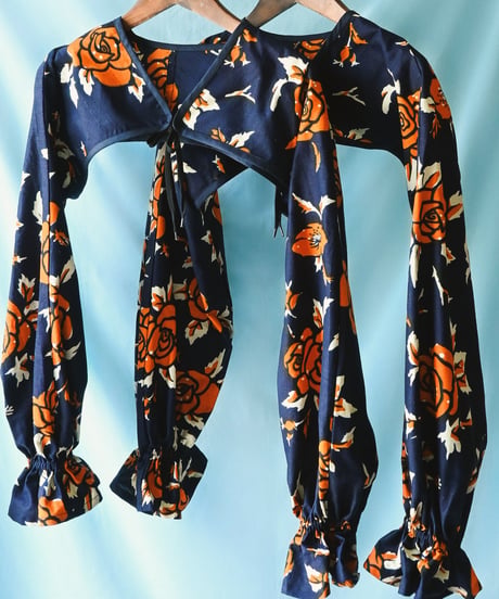【tiny yearn】African Batik Balloon Sleeve Bolero