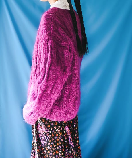 【tiny yearn】Lace Mohair Knit Sweater