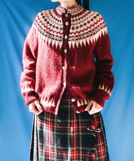 【tiny yearn】Norway Jacquard Hand Knit Cardigan