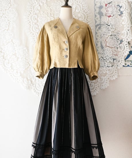 【Seek an nur】Euro Stripe Flare Skirt