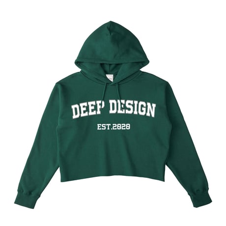 DEEP DESIGN ROGO pocketless short hoodie