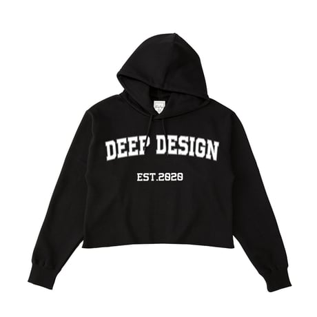 DEEP DESIGN ROGO pocketless short hoodie
