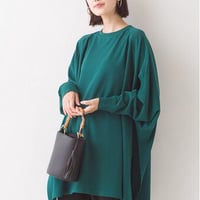 梨地ワイドシルエットラグランスリーブ