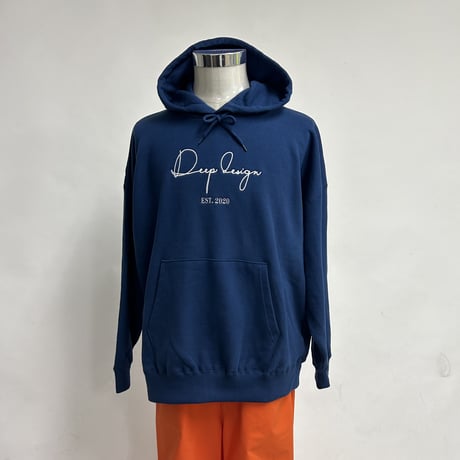 DEEP DESIGN スタンダードロゴ ビッグシルエットパーカー