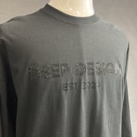 DEEP DESIGN SWAROVSKI Black Diamond L/S Tシャツ