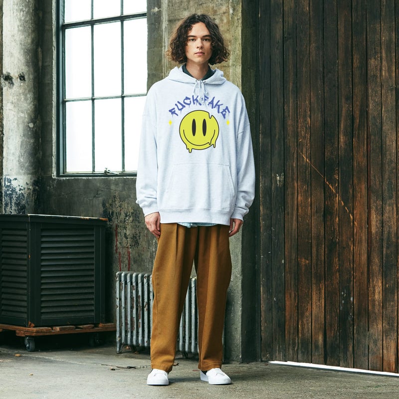 DEEP SMILEY FACE ビッグシルエットパーカー | deepinternation