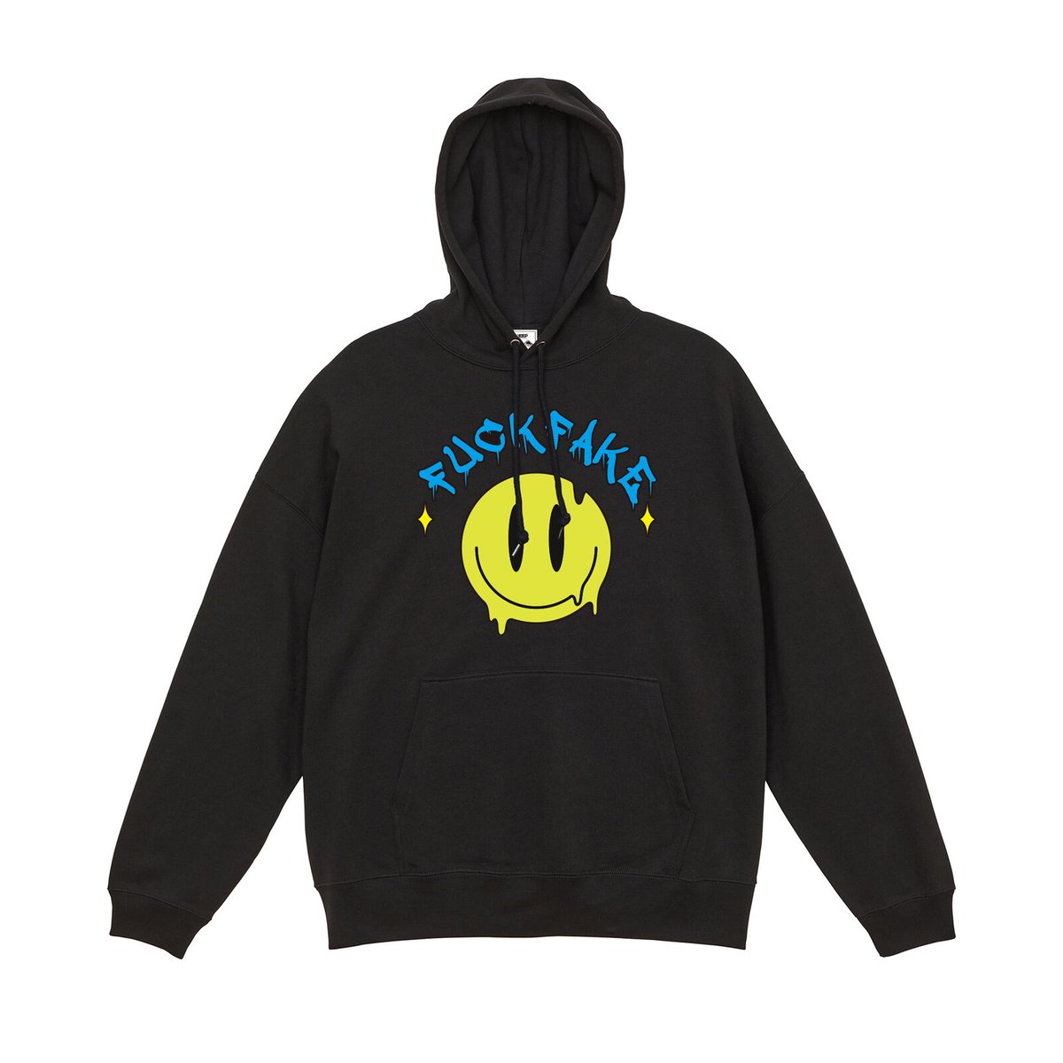 【RE.】未使用♡仲里依紗 フーディビッグシルエットパーカー 限定ビッグプリント DEEP SMILEY FACE ビッグシルエットパーカー | deepinternation