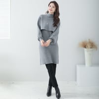 ショートニットトップス×ワンピース　2点セット