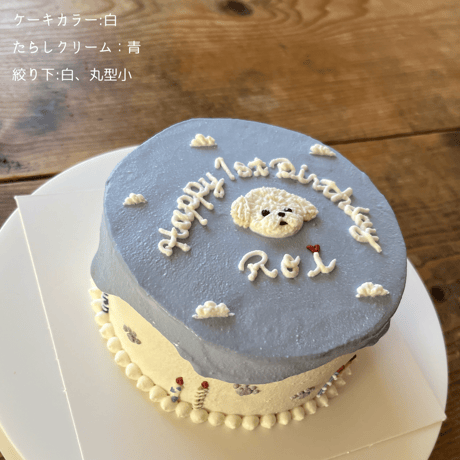 E 垂らしクリームと下絞り付きケーキ見本
