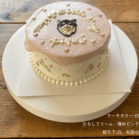 E 垂らしクリームと下絞り付きケーキ見本