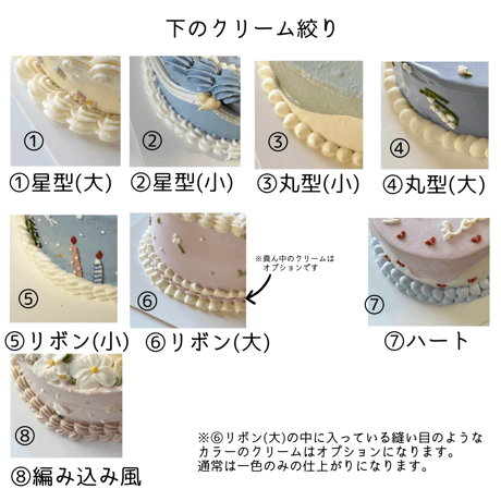 D 上下クリーム絞り付きケーキ見本