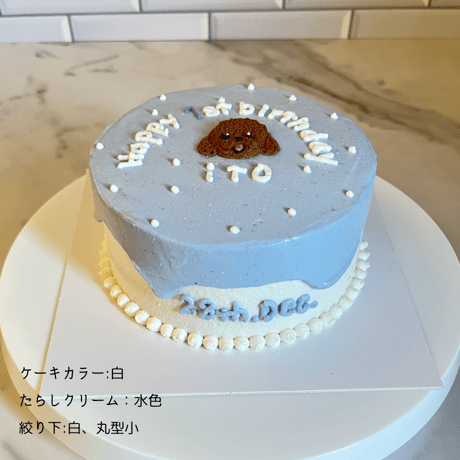 E 垂らしクリームと下絞り付きケーキ見本