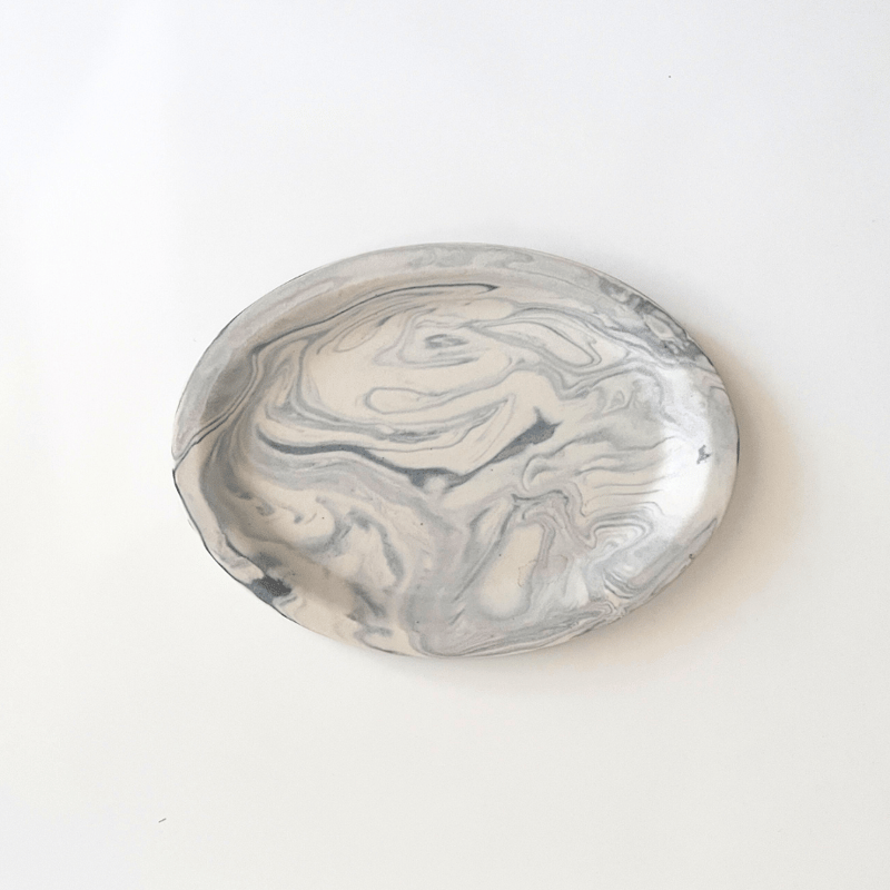 オーバル皿Mマーブル / うつわボーメ-Baume | HOOTON