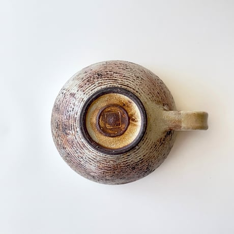渕荒横彫　手付丸型スープカップ / 古谷浩一
