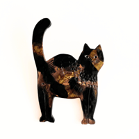 陶の壁掛け 猫〔H〕 / POTTERY STUDIO K