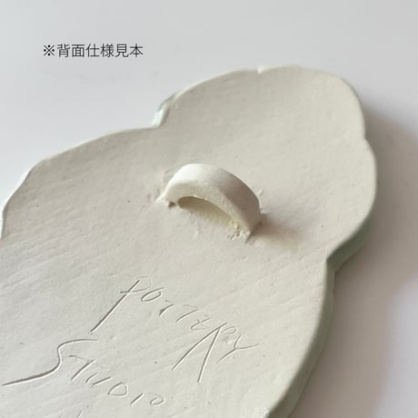 陶の壁掛け 木Ｌ  / POTTERY STUDIO K