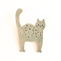 陶の壁掛け 猫〔F〕 / POTTERY STUDIO K