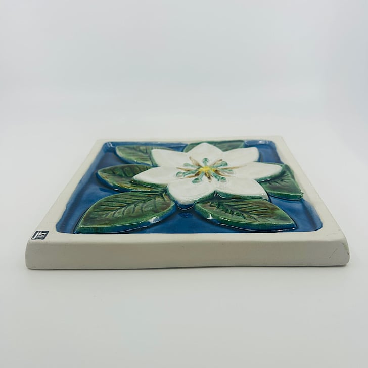 ソルヴェイグ・ニクヴィスト スイレンの陶板 19cm 1980年代