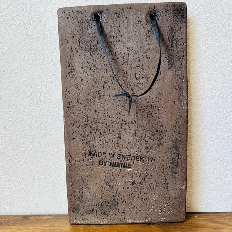 ニニー・フォースグレン 2羽の白いフクロウの陶板 23cm 1960年代