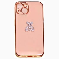 ダイヤモンド風クマ付きスマホケース　iPhone13 対応