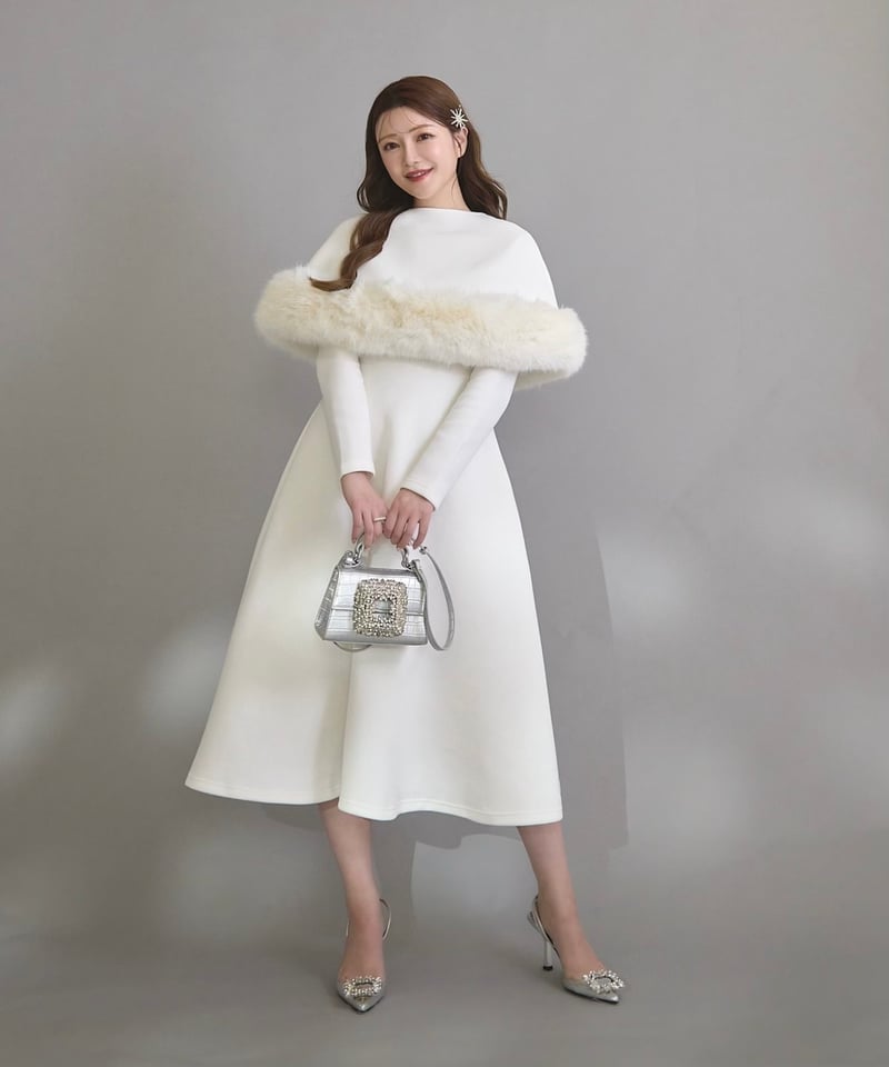 Eco Fur Cape Onepiece | LADYM