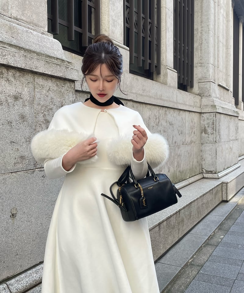 Eco Fur Cape Onepiece | LADYM