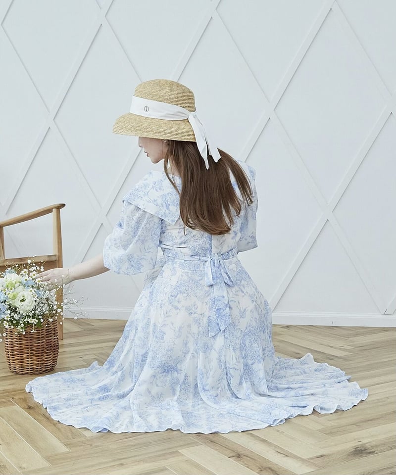 Toile De Jouy Chiffon Onepiece | LADYM