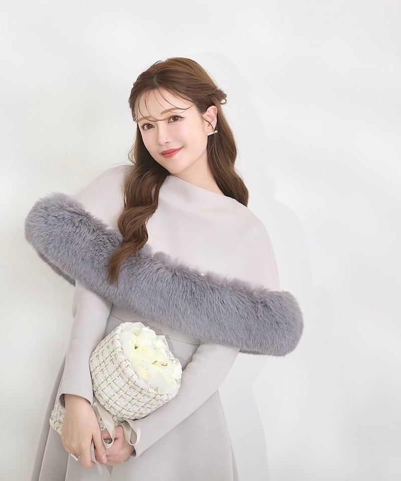 Eco Fur Cape Onepiece | LADYM