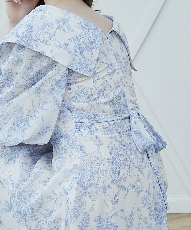 Toile De Jouy Chiffon Onepiece | LADYM