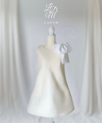 Ribbon Wool Jumper Dress